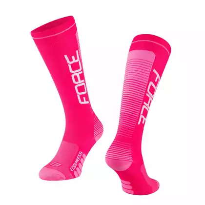 FORCE Kompresní ponožky COMPRESS, růžový, 9011915
