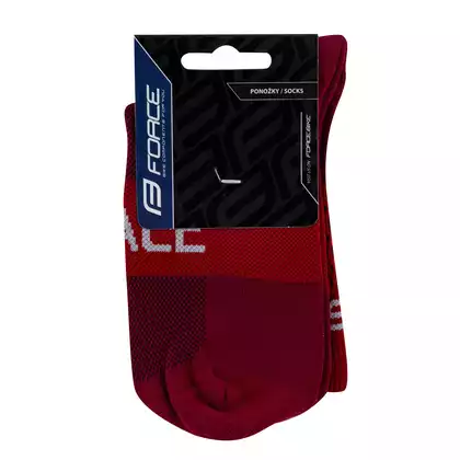FORCE Cyklistické / sportovní ponožky TRACE, Červené, 900898