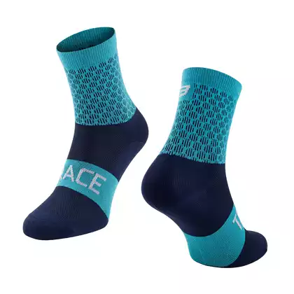 FORCE Cyklistické / sportovní ponožky TRACE, modrý, 900892