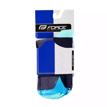 FORCE Sportovní ponožky STREAK, modro-tyrkysová, 9009129