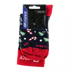 FORCE Sportovní ponožky X-MAS red/black 9009149