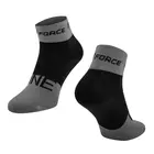 FORCE cyklistické ponožky ONE black/grey 900862