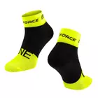FORCE cyklistické ponožky ONE, fluo-černá 900864