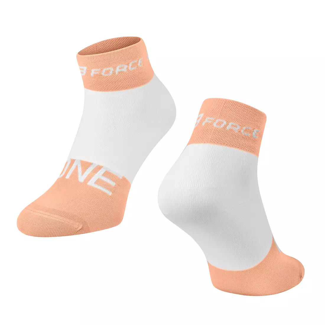 FORCE cyklistické ponožky ONE orange/white 900870
