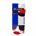 FORCE cyklistické ponožky STREAK, modro-červená 9009125
