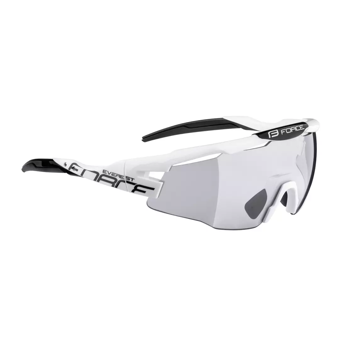 FORCE cyklistické / sportovní brýle EVEREST fotochromní, Černý a bílý, 910915