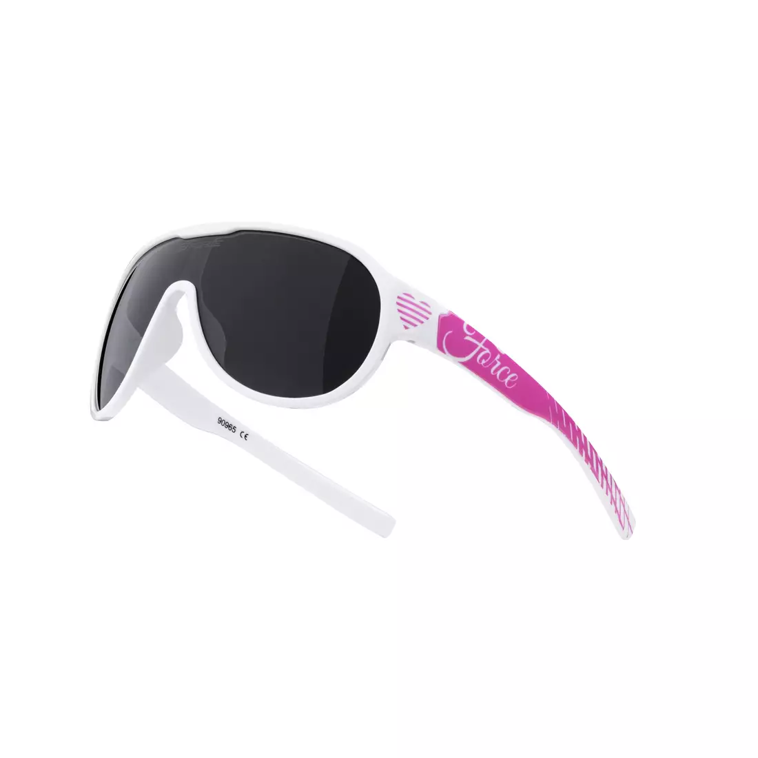 FORCE dámské / mládežnické brýle, sluneční brýle ROSIE, bílé a růžové, černé čočky 90965