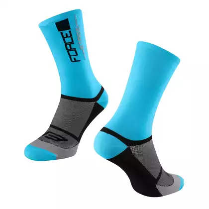 FORCE cyklistické ponožky STAGE, modré a černé 9009098