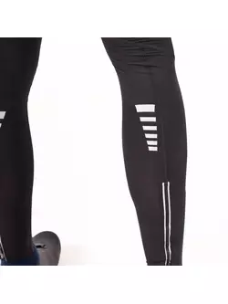 KAYMAQ DKBT-2022 zateplené cyklistické kalhoty, gelová vložka, šle, černá