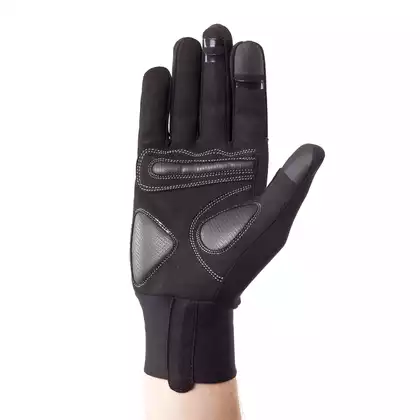 KAYMAQ GLA-001 cyklistické rukavice jaro / podzim GEL, černá