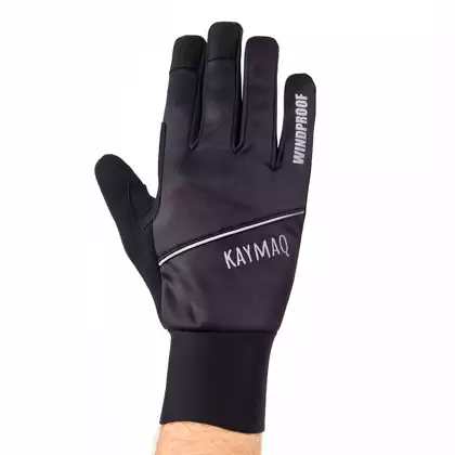 KAYMAQ GLW-001 zimní cyklistické rukavice, černá