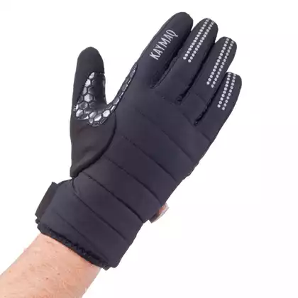 KAYMAQ GLW-003 zimní cyklistické rukavice, černá