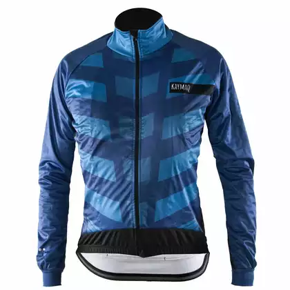 KAYMAQ JWS-001 Pánská zimní cyklistická bunda, softshell, modrý