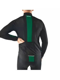 KAYMAQ JWS-002 Pánská zimní cyklistická bunda, softshell,  černo-zelený