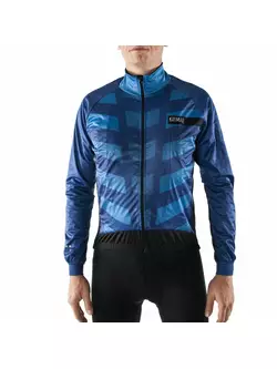 KAYMAQ pánská zimní cyklistická bunda softshell, modrá JWS-001