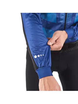 KAYMAQ pánská zimní cyklistická bunda softshell, modrá JWS-001