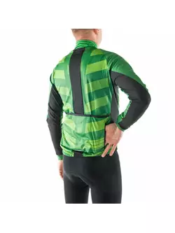 KAYMAQ pánská zimní cyklistická bunda softshell, zelená JWS-001