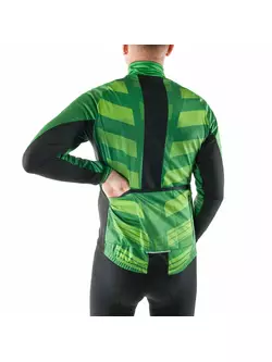 KAYMAQ pánská zimní cyklistická bunda softshell, zelená JWS-001