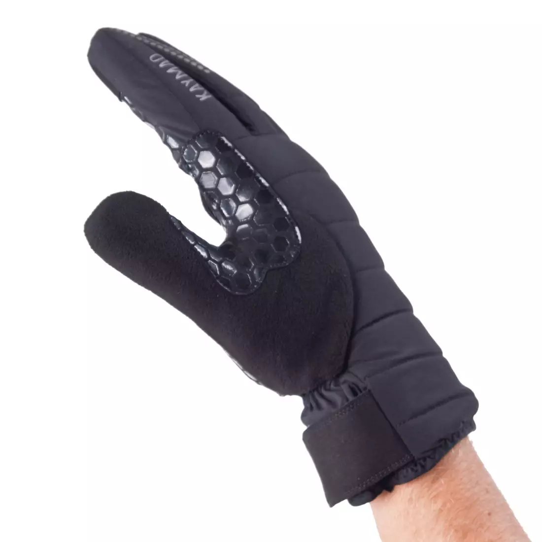KAYMAQ zimní cyklistické rukavice, černá GLW-003