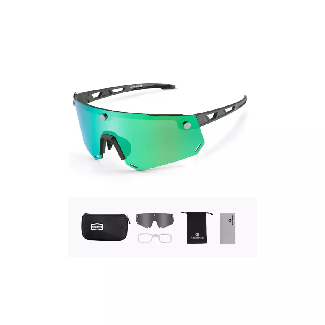 Rockbros SP213GY cyklistické / sportovní brýle s polarizací černé 