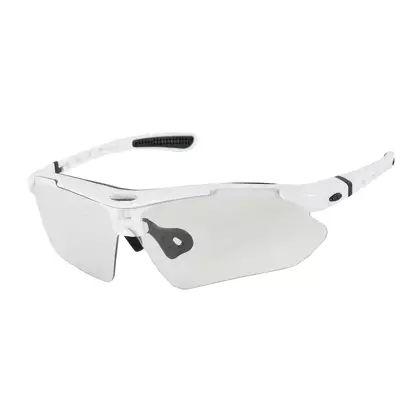 Rockbros sportovní brýle s fotochromatickou + korekční vložkou Bílý 10142