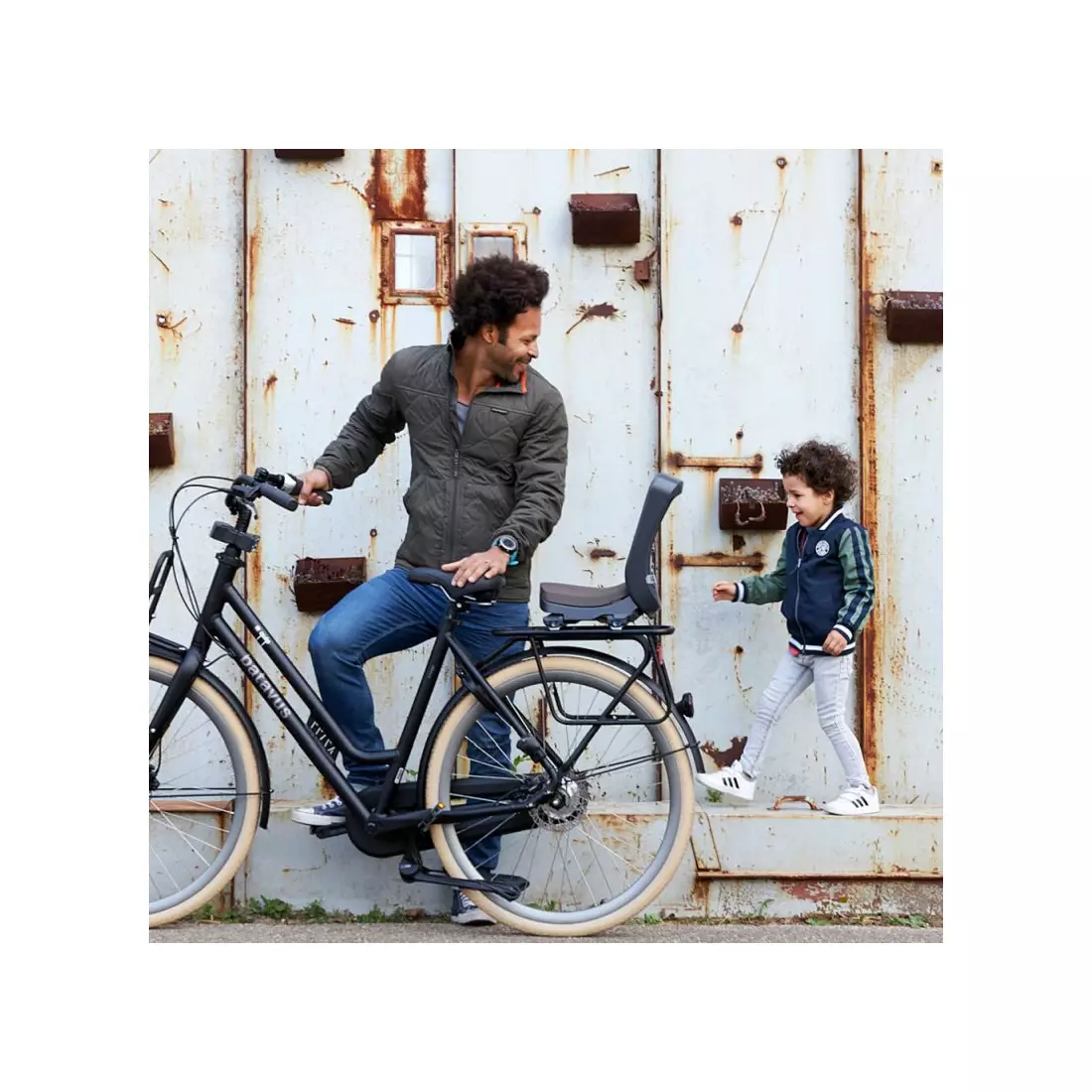 URBAN IKI dětská cyklosedačka na nosič jízdních kol JUNIOR SET black/brown U-224286