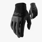 100% CELIUM Pánské cyklistické rukavice, černá a šedá