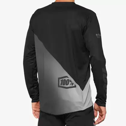 100% R-CORE X pánský cyklistický dres s dlouhým rukávem, black grey 