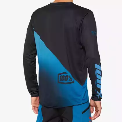 100% R-CORE X pánský cyklistický dres s dlouhým rukávem, black slate blue 