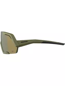 ALPINA ROCKET Q-LITE Polarizační cyklistické / sportovní brýle OLIVE MATT MIRROR BRONCE 