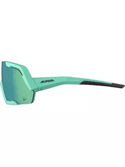 ALPINA ROCKET Q-LITE Polarizační cyklistické / sportovní brýle TURQUOISE MATT MIRROR GREEN 