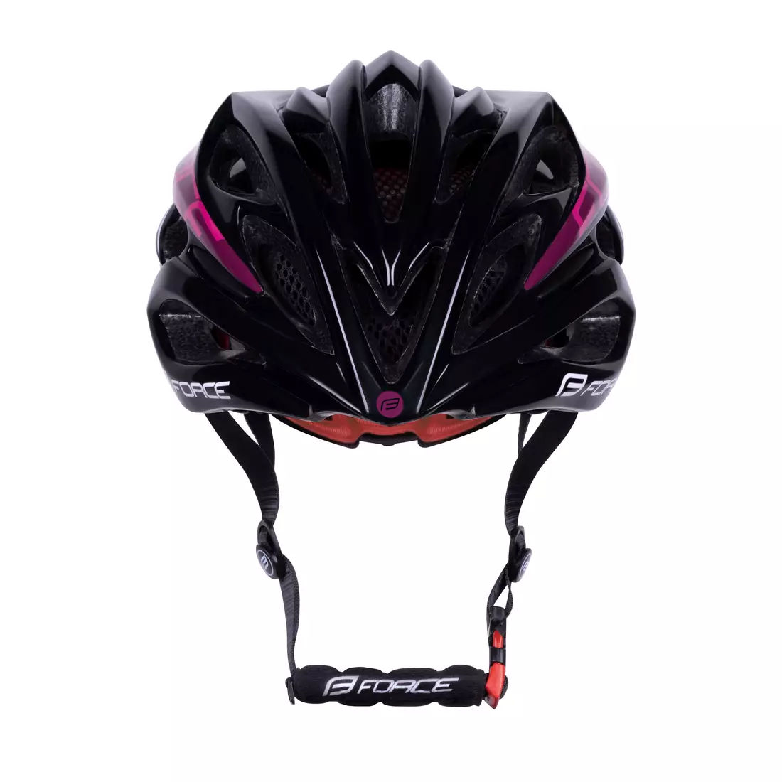 FORCE Cyklistická helma SAURUS, černá a růžová, 9029841