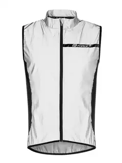 FORCE FLASH Reflexní cyklistická vesta, stříbrný