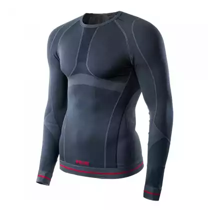 BRUGI, termoaktivní spodní prádlo - pánské tričko, 4RAT, X15-NERO GRIGIO, černé