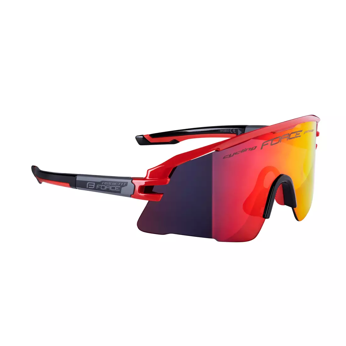 FORCE sportovní brýle AMBIENT (red mirror lens S3) red/grey 910932