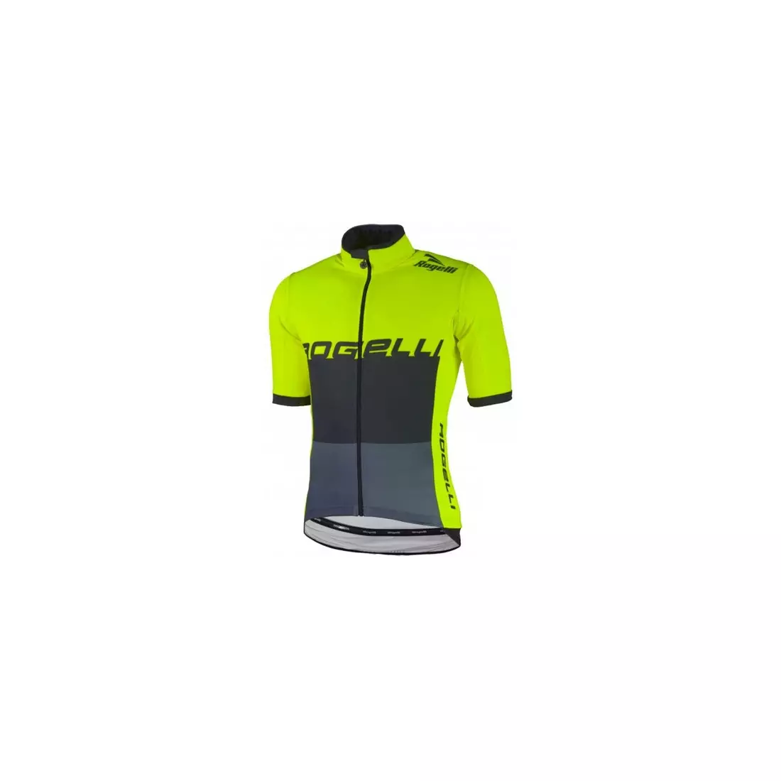 Rogelli HYDRO voděodolný pánský cyklistický dres s krátkým rukávem, fluor-žlutý