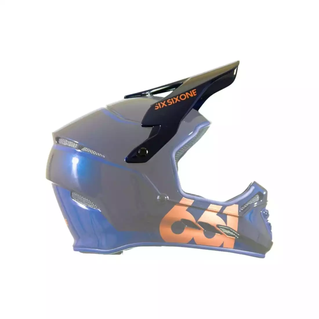 661 zorník na cyklistickou helmu RESET, tmavě modro-oranžová