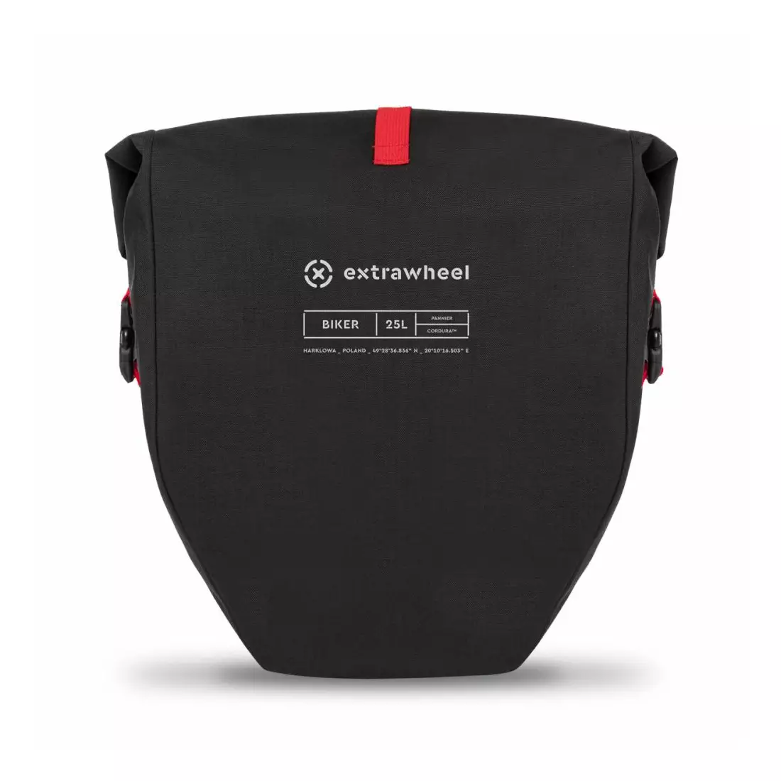 EXTRAWHEEL BIKER PREMIUM CORDURA brašna na kolo na nosič zavazadel, Černá 2x25L