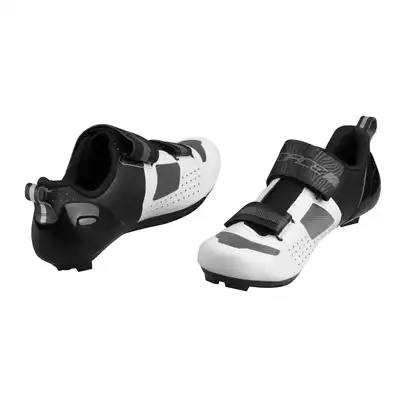 FORCE TRIA Triatlonové cyklistické boty, černé a bílé