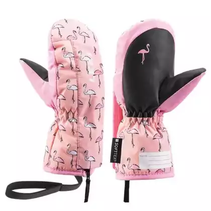 LEKI Little Flamingo Zap Mitt dětské lyžařské rukavice, pink