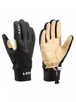 LEKI Nordic Thermo Premium zimní rukavice, černá a béžová