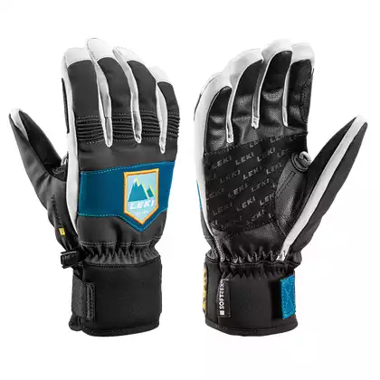 LEKI Patrol 3D Jr. Dětské lyžařské rukavice šedé a modré