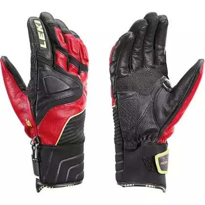 LEKI Lyžařské rukavice Race Slide S, black-red, 636810301070
