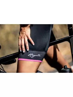 ROGELLI SELECT II Dámské cyklistické kraťasy se šlemi, černo-růžové