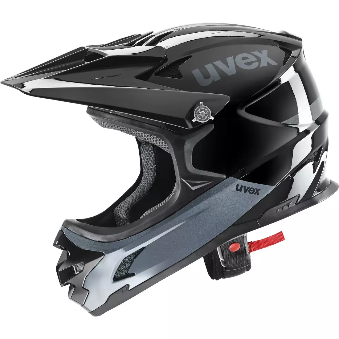 UVEX HLMT 10 BIKE, Cyklistická helma Full Face, černo-šedá