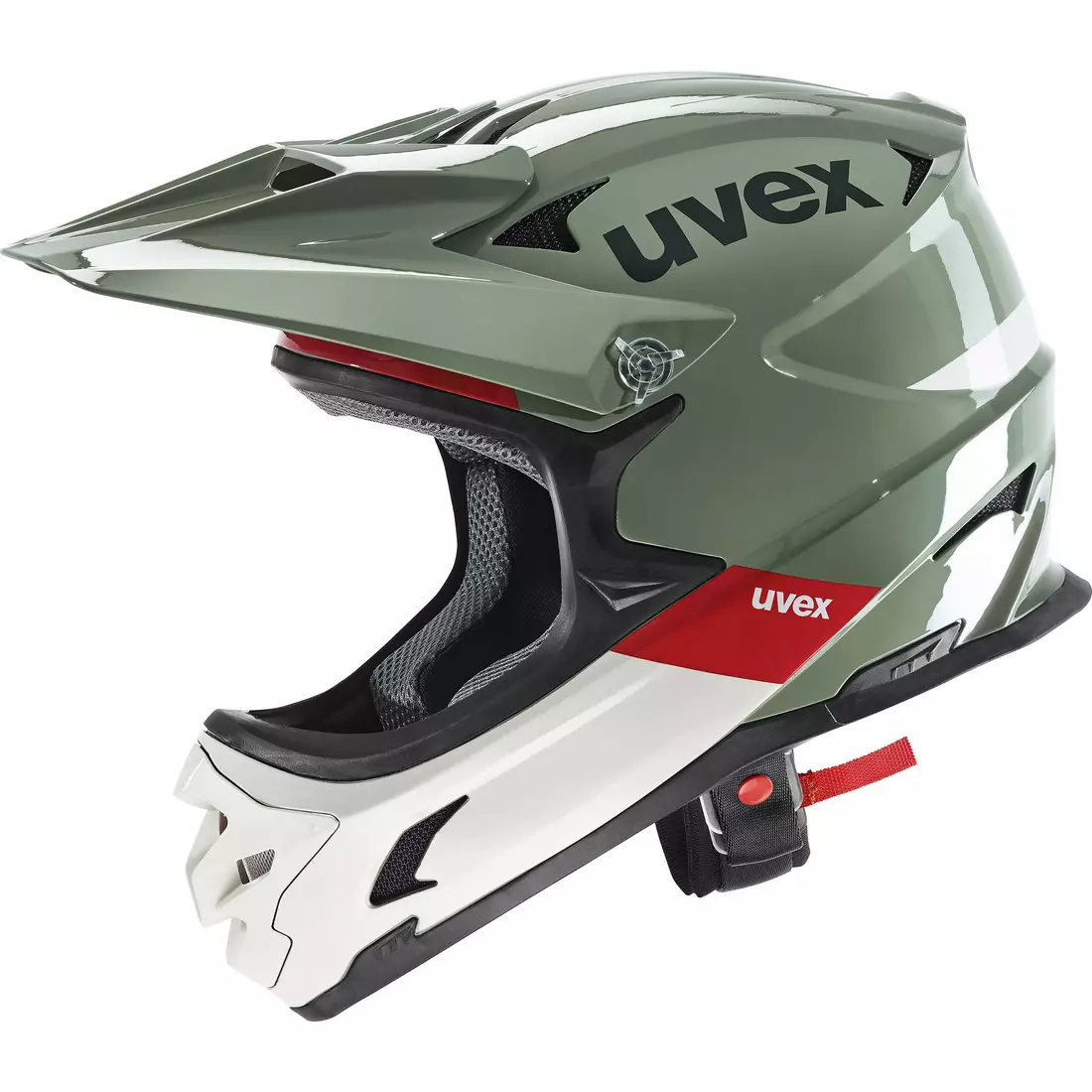 UVEX HLMT 10 BIKE Cyklistická helma Full Face, zeleno-bílá