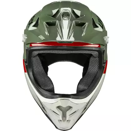 UVEX HLMT 10 BIKE Cyklistická helma Full Face, zeleno-bílá
