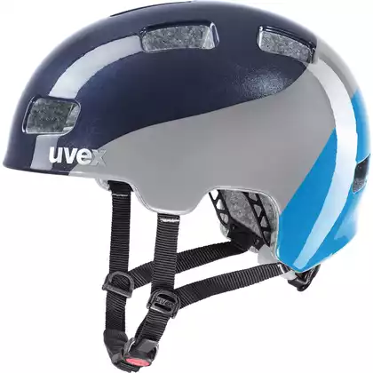 UVEX HLMT 4 Dětská cyklistická přilba, modro-šedé