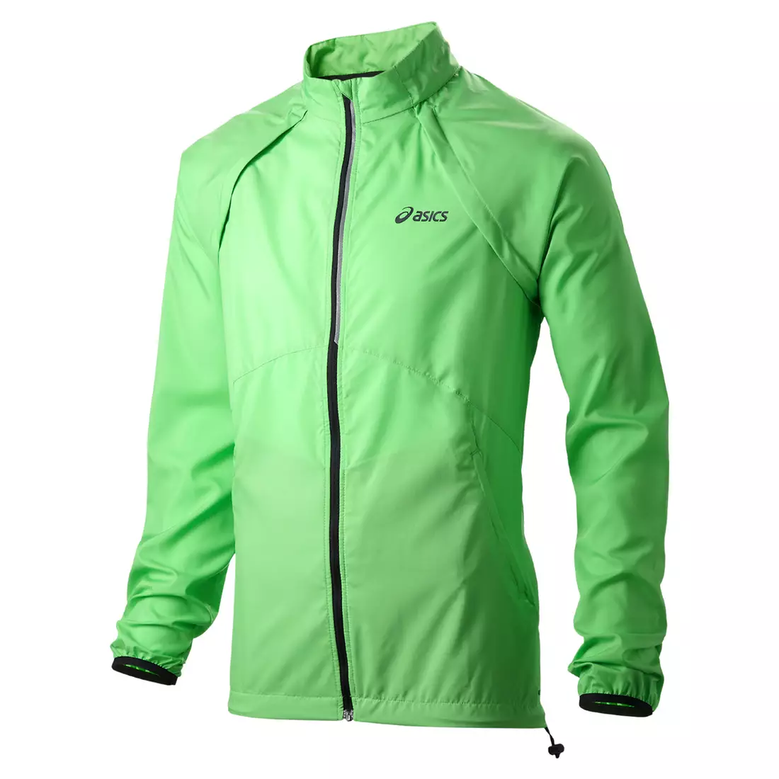 ASICS 110514-0498 CONVERTIBLE BUNDA - pánská běžecká větrovka, odnímatelné rukávy - barva: Zelená
