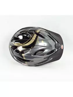 BELL STRUT - dámská cyklistická přilba, černá, stříbrná a zlatá